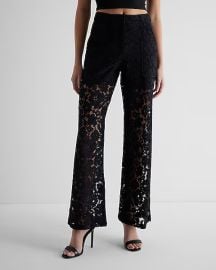 High Waisted Lace Trouser Pant at Express